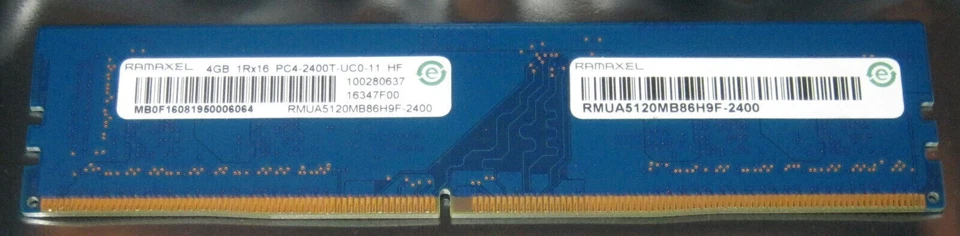 4GB DDR4-2400 DIMM Ramaxel RMUA5120MB86H9F-2400 Desktop Memory RAM - Image 1 of 1