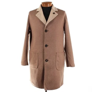 Kired Kiton NWT Parana Cashmere Reversible Jacket Size 50 (M US) In Brown/Beige - Picture 1 of 14