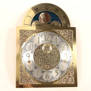 Quadrante orologio nonno triplo carillon con quadrante lunare - 13-13/16 pollici - KK2569 - Foto 1 di 3