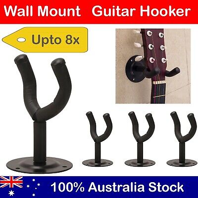 Guitar Hanger Wall Mount Holder Hook Rack Bracket Padded Instrument Display • 7.99$