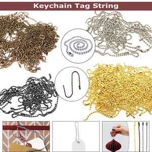 100pcs Metal Ball Beaded Chain With Connector Clasp Tag Key Chain 10cm 15cm 20cm - Picture 1 of 28