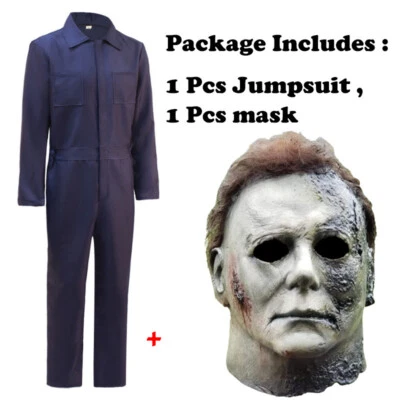 Disfraz de Disfraz + Máscara de Película de Terror de Halloween Michael Myers - Juego de 2 Piezas Foto 1 de 4