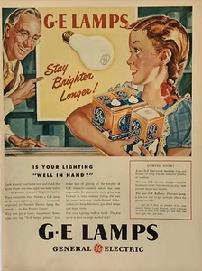 Anuncio impreso lámpara eléctrica general vintage 1946. ¿Tu iluminación está bien en la mano? - Imagen 1 de 1