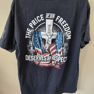 Cabelas Shirt Mens LARGE Short Sleeve The Price Of Freedom American Made - Picture 1 of 3