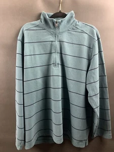Camisa J.Crew verde con rayas azul marino 100 % algodón parte gruesa cremallera, XL para hombre - Imagen 1 de 10