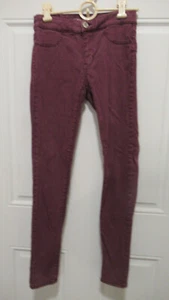 AMERICAN EAGLE OUTFITTERS SUPER STRETCH EXTREME LEGGING, SIZE 0 REG, BURGANDY - Picture 1 of 12