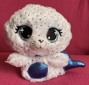 Gund P.Lushes Pets Lucille Warf White Blue Seal Gem Nose Soft Plush Toy 6” - Picture 1 of 17