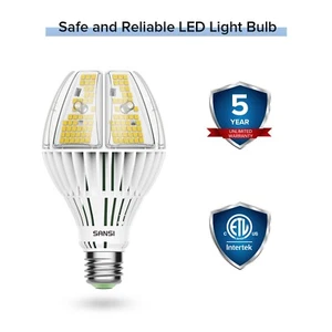 SANSI 9000LM LED Light Bulb 900W Equiv. E26 5000K Daylight E26 Energy Efficient - Picture 1 of 12