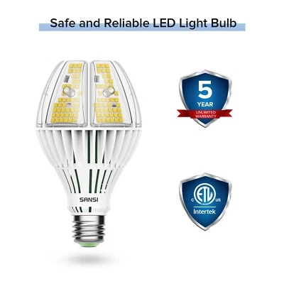 SANSI 9000LM LED Light Bulb 900W Equiv. E26 5000K Daylight E26 Energy Efficient - Image 1 of 4