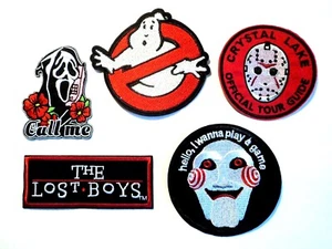 1x Horror Movies Patches Embroidered Cloth Badge Applique Iron Sew On Scream Saw - Picture 1 of 9