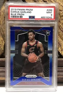 PSA 9 DARIUS GARLAND 2019-20 Panini Prizm Rookie Blu Rifrattore Cleveland /199 - Foto 1 di 2