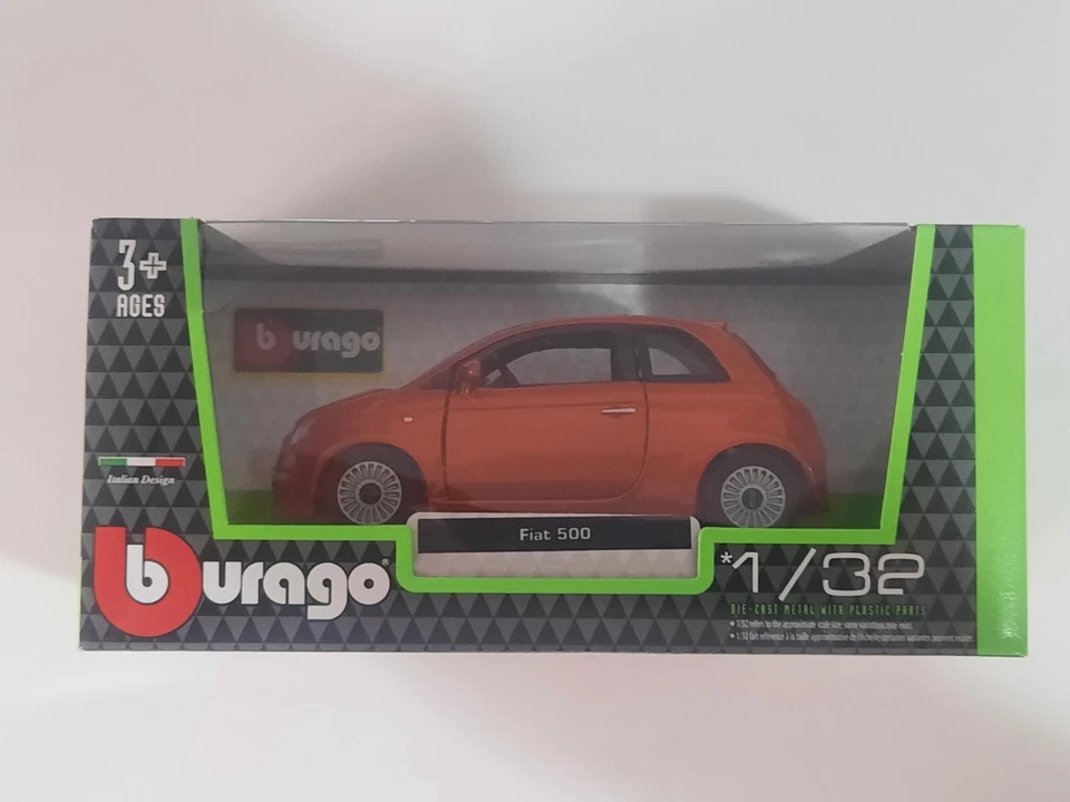 Modellino Statico Fiat 500 (2007) BBurago Auto Rosso Scala 1:32 - Immagine 1 di 1