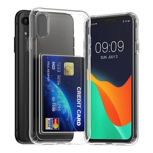 Funda transparente con tarjetero para Apple iPhone XR - Imagen 1 de 8