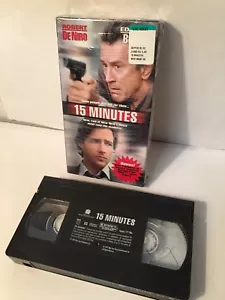 15 Minutes Robert DeNiro Edward Burns VHS Tape 2001 Auction Finds 702 - Picture 1 of 2