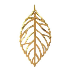 Blatt Design Halskette mit Anhänger 18 Karat Gelbgold - Bild 1 von 6