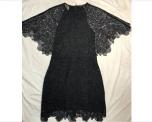 Black Lace Dress, Maje, Used once,Knee length, Small Size, (Maje Canadian Brand) - Picture 1 of 8