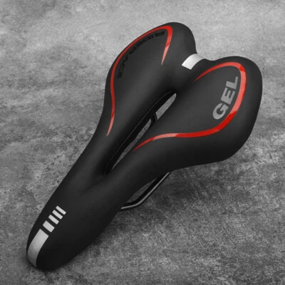 Bicicleta Sillín Gel MTB Mountain Road Cycling Seat PU Leather Soft Bicycle Cushion Foto 1 de 4