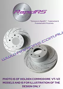 DISC BRAKE ROTORS TO SUIT TOYOTA LANDCRUISER 200 SERIES PERFORMANCE SLOTTED - Foto 1 di 2