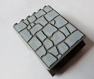 LEGO 30156px1 Dark Gray Panel 4 x 6 x 6 Sloped with Rock Pattern, 6089 6093 - Picture 1 of 3