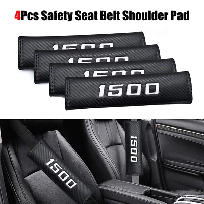 4Pcs For GMC Sierra 1500 Comfortable Black Safety Seat Belt Shoulder Pads Covers - Image 1 of 4