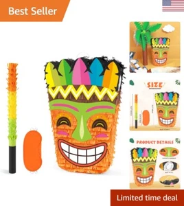 Colorful Hawaiian Tiki Piñata Set with Fillers for Festive Kids Parties - Picture 1 of 9