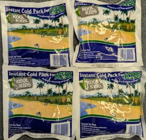 4 X KOOL KIDS COOL PACK GEL INSTANT COLD PACK PAIN RELIEF FOR KIDS GENUINE - Picture 1 of 3