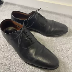 VTG Allen Edmonds Vernon Oxford Shoes Men's 12E Black Brogue Perf Toe USA Made - Picture 1 of 13