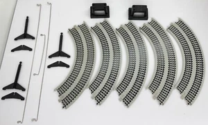 Vintage TYCO Slot Car Dual Turbo Train (5) 9” R 1/4 Circle Tracks + Extras READ - Picture 1 of 15