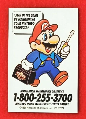 Official Nintendo World Class Service Center Hotline Super Mario Magnet NEW - Image 1 of 2