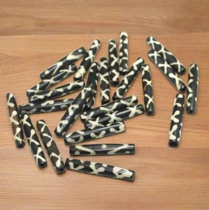 Tubo de 25 cuentas de hueso de 1,5 pulgadas - Imagen 1 de 8