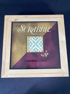 Scrabble Nostalgia Game Series Parker Brothers 2002 Wooden Box New Tiles - Picture 1 of 5