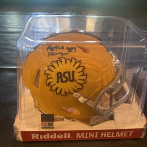 Kanye Udoh Signed ASU SUN DEVILS “forks up” Mini Helmet Beckett - Picture 1 of 3