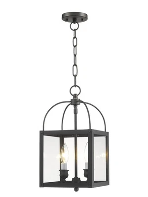 Livex Lighting 4041 Bronze Milford 2-Light 8"W Taper Candle Mini Pendant - Image 1 of 4