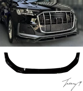 AUDI Q7 S LINE 2020+ FRONT BUMPER LIP SPLITTER SPOILER GLOSS BLACK - Picture 1 of 4
