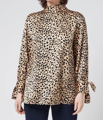 Blusa para mujer Hugo Boss estampado animal talla 8 satinado Foto 1 de 4