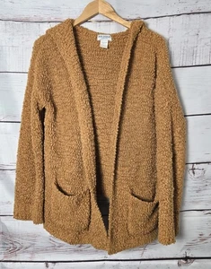 Arizona Jean Co. Damen Pullover L senf Kapuze vorne offen Teddybär Strick kuschelig - Bild 1 von 5