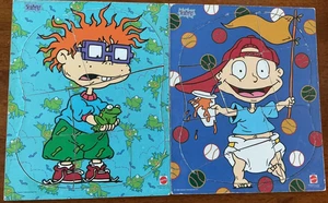 Vintage MATTEL 1998 RUGRATS Tommy Pickles Wooden Tray Puzzle #41737 Viacom 8 Pcs - Picture 1 of 5