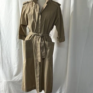 VTG 70's Dress Willi of California Trench Shift sz 14 Button Up Shirtdress Geek - Picture 1 of 18