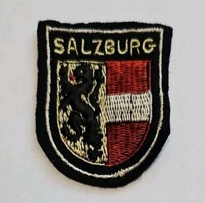 1950er Vintage Salzburg Wappen Reise Patch Österreich 2" x 1 1/2" bestickt - Bild 1 von 3