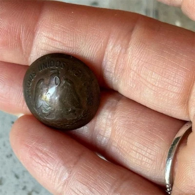 Vintage 1936 Estados Unidos Mexicanos Sewing Button Coin Metal - Image 1 of 4