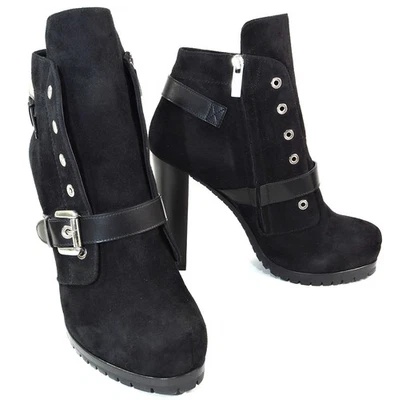 BOTÍN DE MUJER REJOIS BY GIANMARCO LORENZI 🇮🇹 GAMUZA NEGRO CONFORT MODA Foto 1 de 4