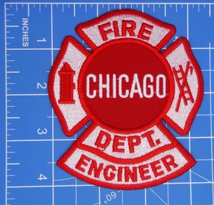 Patch ingegnere vigili del fuoco Chicago Illinois - contenitore A - Foto 1 di 2