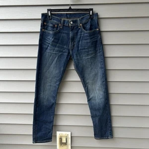 LEVI'S 512 Men's Size 34X32 Slim Taper Fit Jeans Blue Washed - Picture 1 of 13