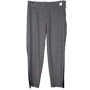 Pantalones al tobillo Athleta Brooklyn grises a cuadros negros a rayas bolsillos pequeños 4 - Imagen 1 de 12