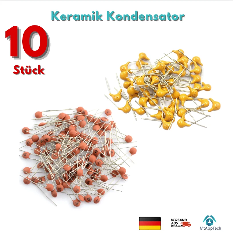 Keramik Kondensator 1pF 22pF 33pF 10pF 100pF 1nF 10nF 100nF 50V keramisch - Bild 1 von 1
