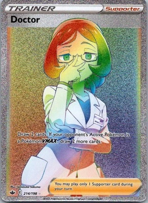 Doctor (Secret) Secret Rare SWSH06: Chilling Reign 214/198 NM NM-LP - Image 1 of 2