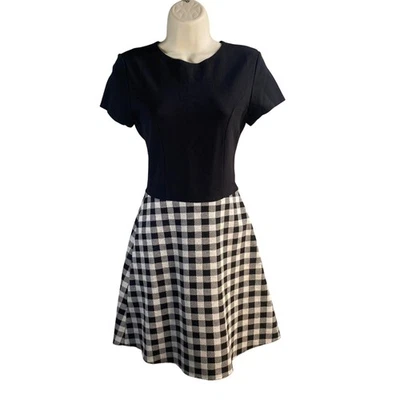 Y2k Brandy Melville Dress OS Gingham Plaid Preppy Office Siren Indie Twee - Image 1 of 4