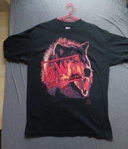 Vintage 1998 WCW New World Order Wolfpac Head Logo T-Shirt Size XL NWO WWF WWE - Picture 1 of 16