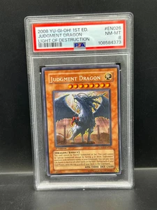 Yugioh PSA 8 NM-MT Judgment Dragon LODT-EN026 Secret Rare 1st Edition S#4373 - Bild 1 von 2