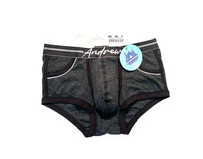 Calzoncillo boxer Andrew Christian talla M mezcla de algodón bolsillo acanalado - carbón Foto 1 de 4